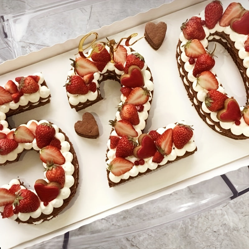 Set of 9 Large Number Silicone Baking Molds 25.4cm Cake Pan