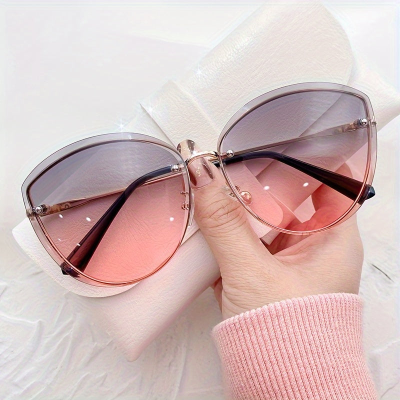 Korean Summer Fashion Glasses Cat Eye Ocean Film Decorative Eyewear