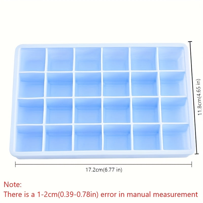 Silicone Ice Cube Tray Mold with Lid 15/24 Square Grids BPA-Free