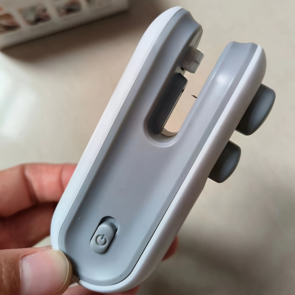 Sellador de bolsas para snacks mini con rallador incorporado y sellador de alimentos compacto recargable por USB