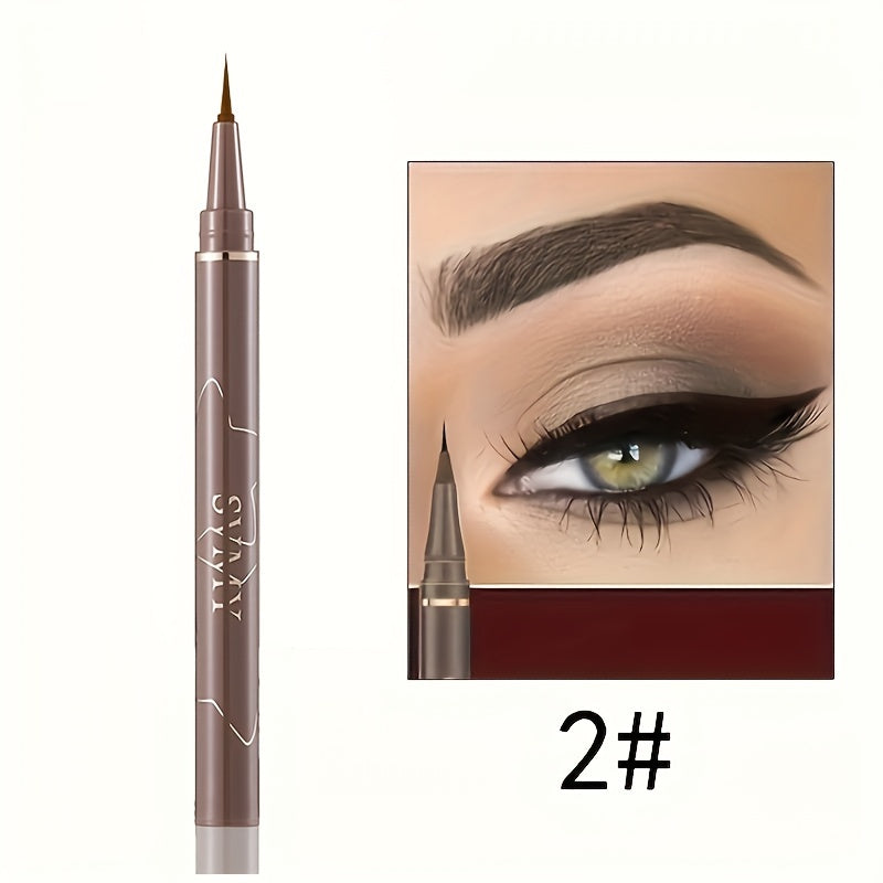 Black Liquid Eyeliner Pen Slim Smudge-Proof Long-Lasting Quick-Dry