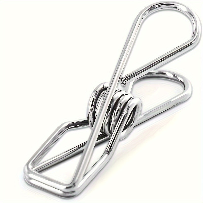 10pcs Stainless Steel Wire Clips Large Medium Small Multi-Functional Clips for Clothes Laundry