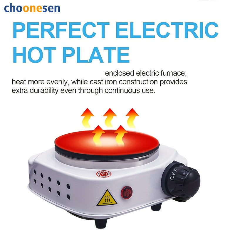 Uy, ofis, RV va yotoqxona uchun ko‘p maqsadli elektr isitish plitasi - choy, qahva va oshxona issiqligi uchun ideal - 220-240V AQSh plagi bilan kompaktdavlatli magnit pechka, qish uchun