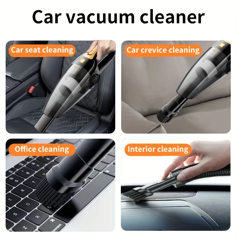 Kuchli qo'l vakuumli avtomobil, aksessuarlar bilan, kuchli so'rish, avtomobil uchun ulagich, uzun sim, past shovqin va transport vositalari ichki qismi uchun portativ dizayn.