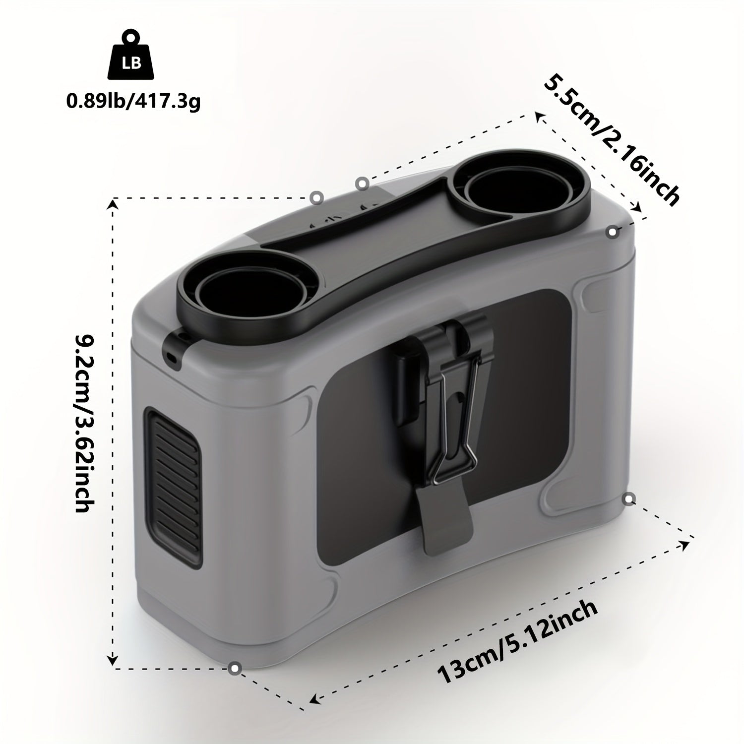 Wearable Waist Fan with Rechargeable Battery, 10 Speed Settings, Portable