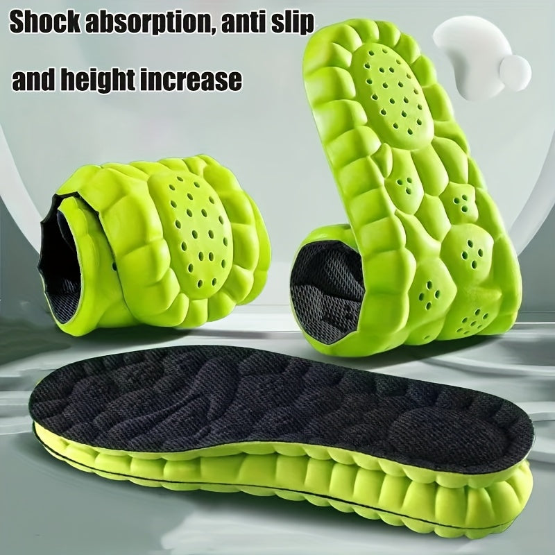Unisex Height Increasing Insoles Shock-Absorbing Anti-Slip PU for Men Women