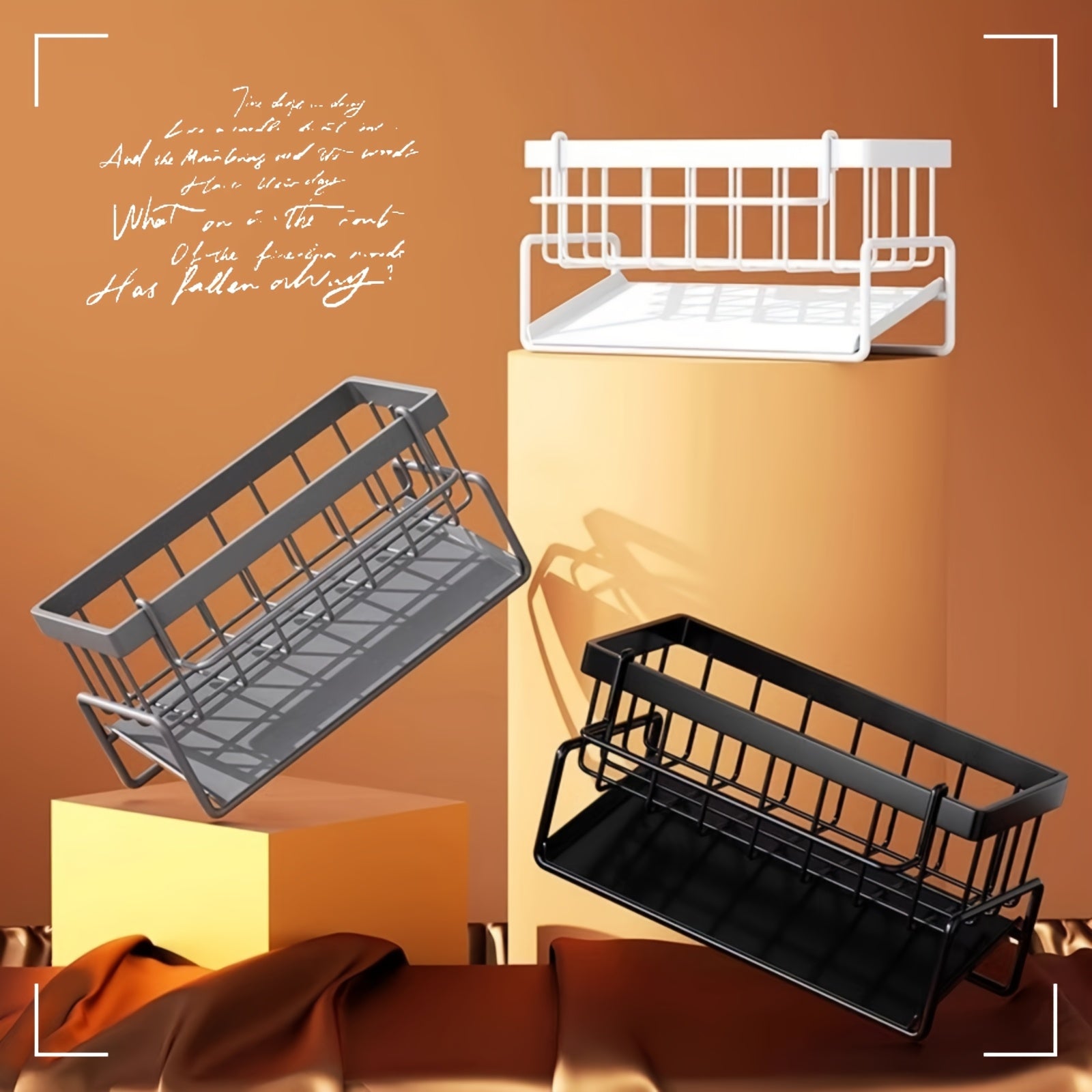 Multifunctional Kitchen Storage Rack Draining Space-Saving Large Capacity