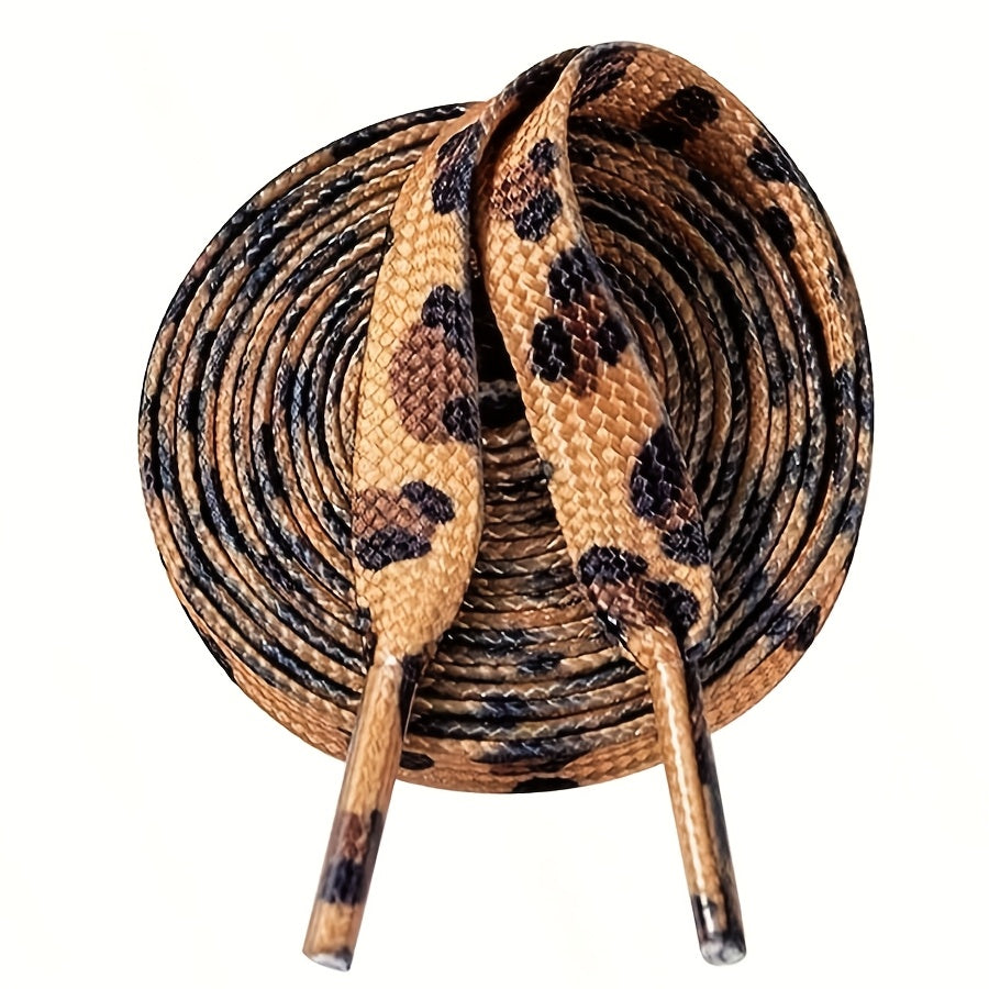 Unisex Animal Print Shoelaces Leopard Snake Pattern 140cm