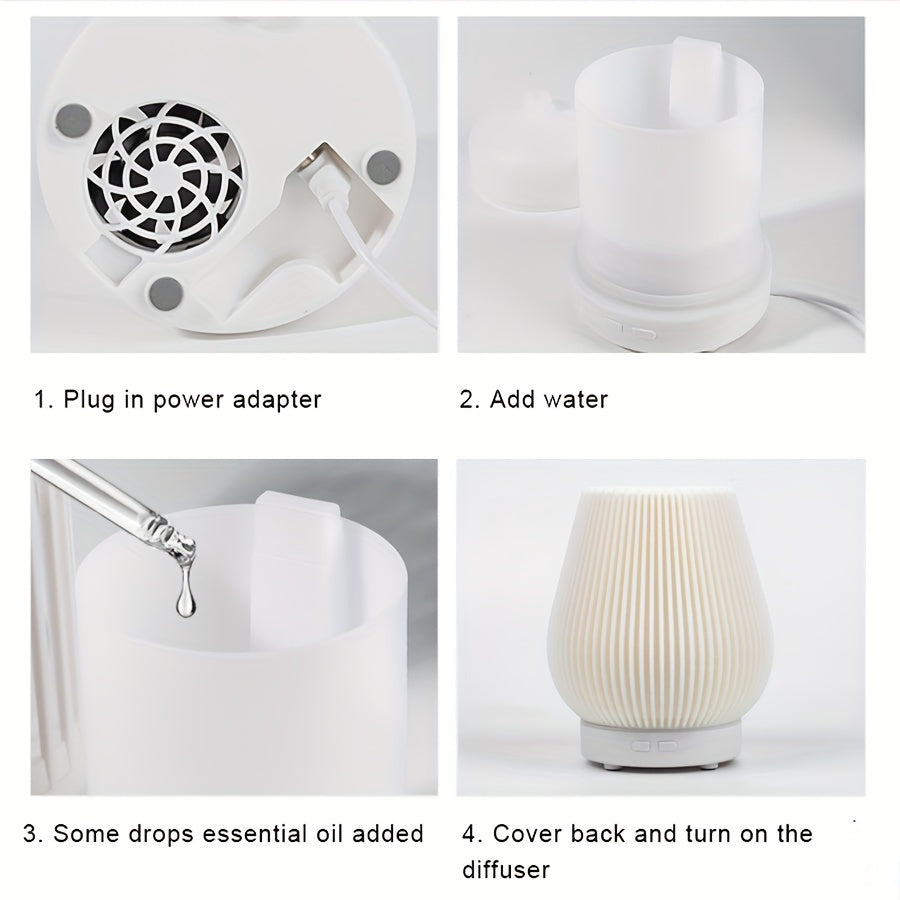 Humidifier And Aroma Diffuser 200ml Multi-Color Night Light Quiet Timer