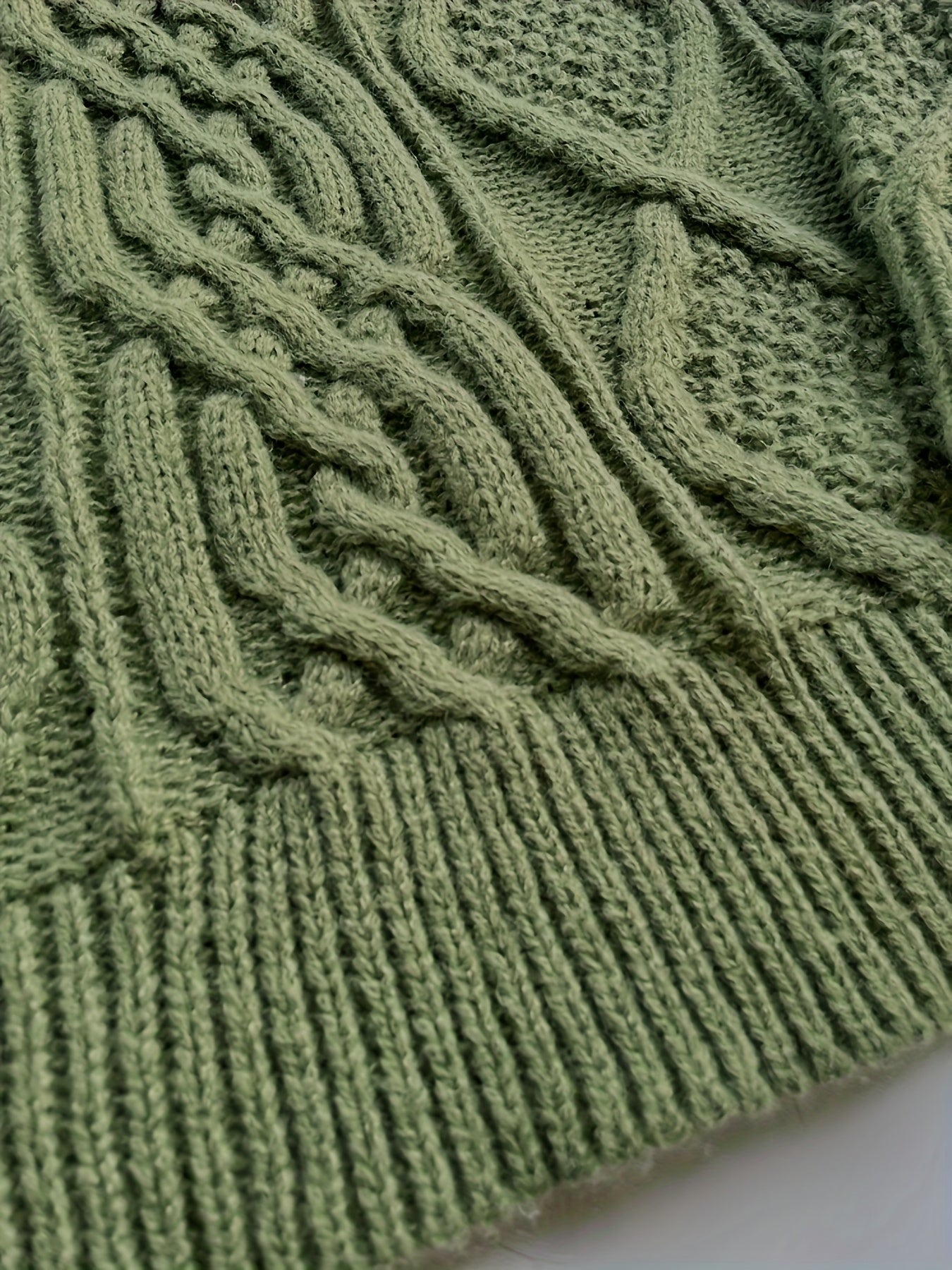 Plus Size Cable Knit Crew Neck Sweater Women Long Sleeve Fall Winter