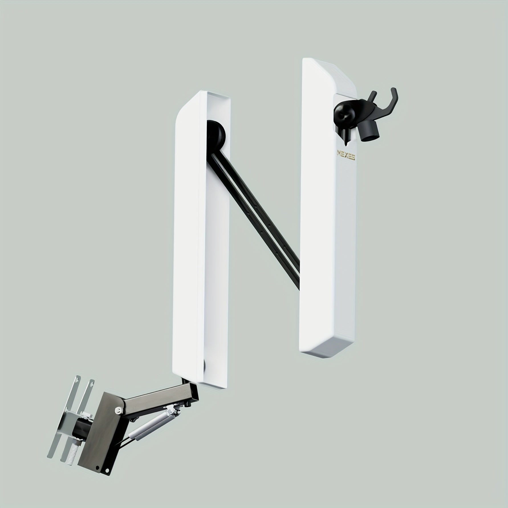 Electric Car Charging Cable Arm Bracket Adjustable Push-Pull Design White Gold Storage Slots