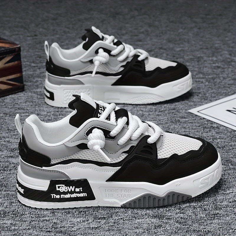 Men's Casual Shoes Breathable Fabric Low Top Non-Slip Lace-Up All-Season