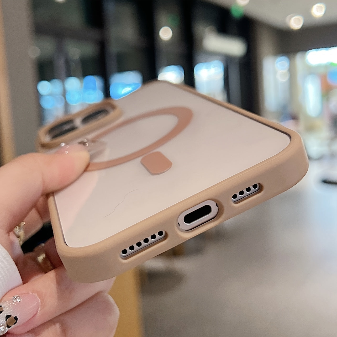 Transparent Acrylic Magnetic Wireless Charging Phone Case for iPhone 11-16 Pro Max Plus