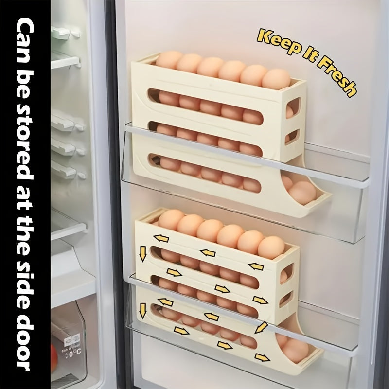 Egg Holder for Refrigerator Large Capacity Stackable BPA-Free Plastic