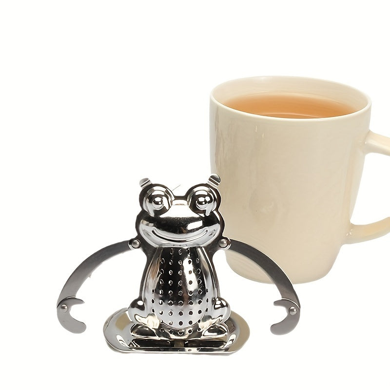 Stainless Steel Frog Prince Tea Infuser Loose Leaf Tea Filter with Chain