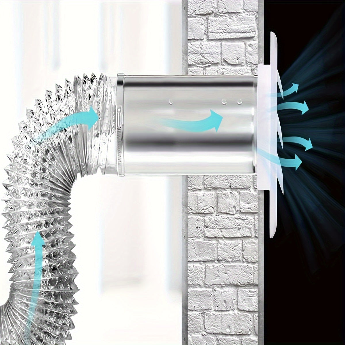 White Dryer Vent Cover with Screen for Exterior Wall Vent Hood Outlet 10.16cm x 15.24cm