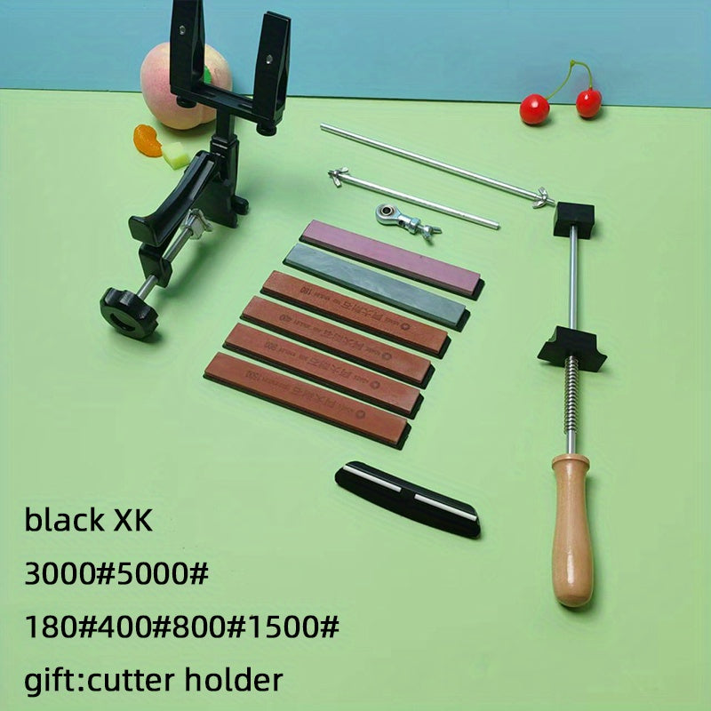 Diamond fixed angle knife sharpener with adjustable tension ergonomic handle for chefs and home cooks