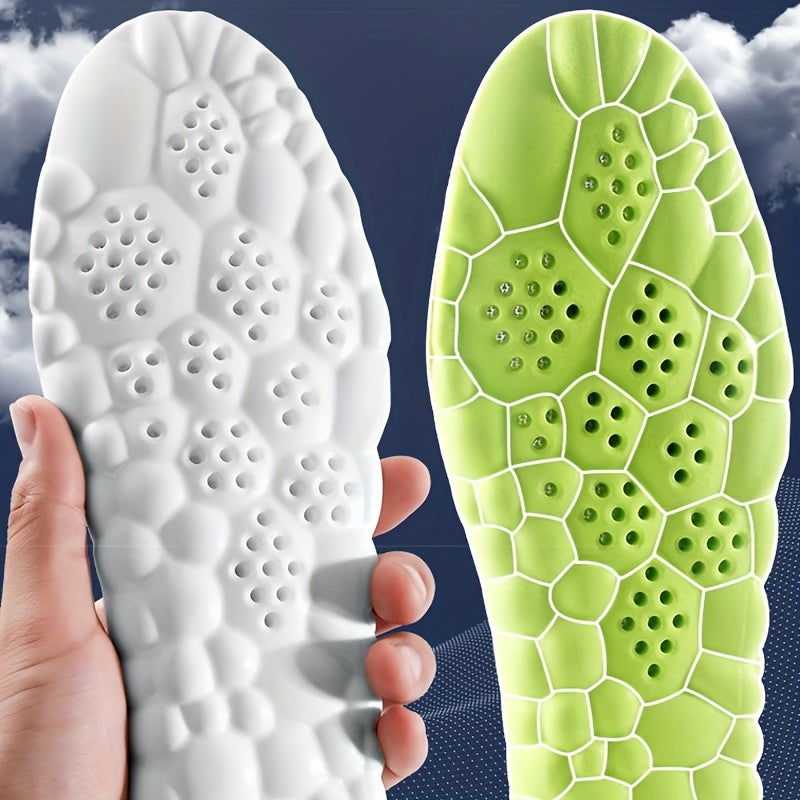 Unisex 4D Latex Sports Insoles Super Soft High Elastic Comfort