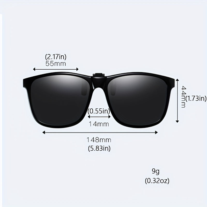 Polarized Clip-On TR90 Flip Up Glasses for Men and Women BOGO Free