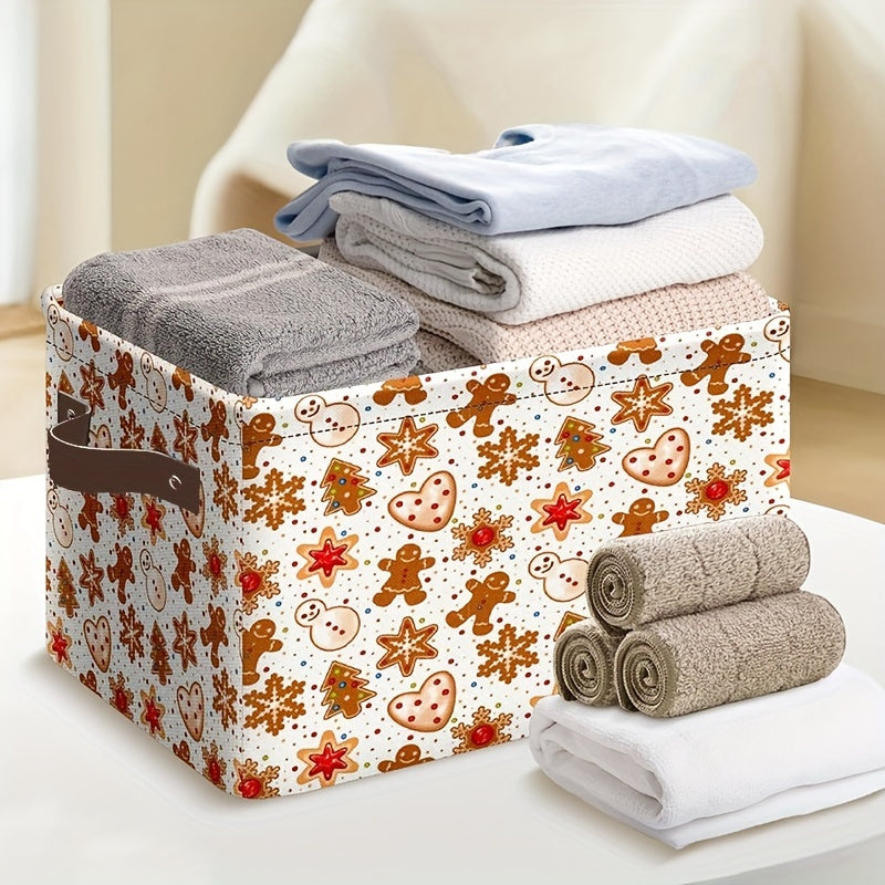 Rojdestvo paytida shkaf javonlarini tartibga solish uchun zanjirbosh shaklidagi saqlash qutisi. Shuningdek, kiyimlarni bezatish uchun va oson ko‘tarish uchun tutqichi bo‘lgan katta mato savati sifatida ham ishlatilishi mumkin.