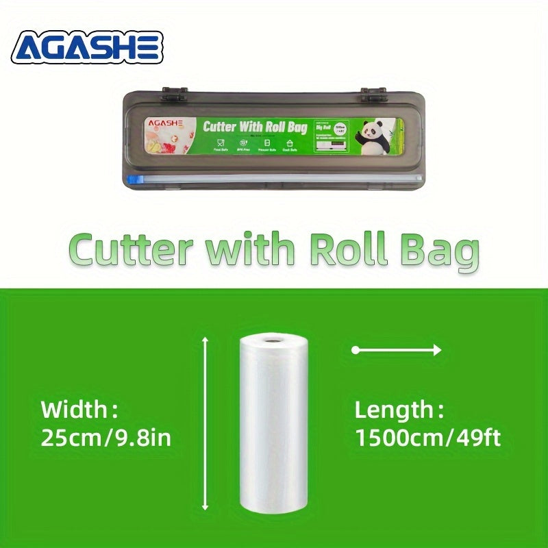 Bolsas de vacío extra grandes 1500cm 49ft, con temática de panda, PE+PA, para almacenamiento de alimentos