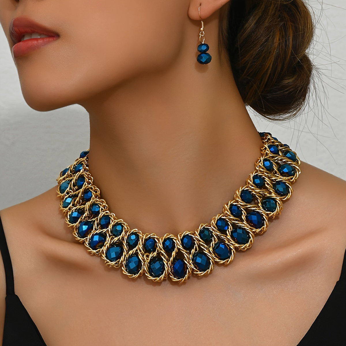 Beaded Jewelry Set for Women Necklace and Earrings Boho Chic Gift