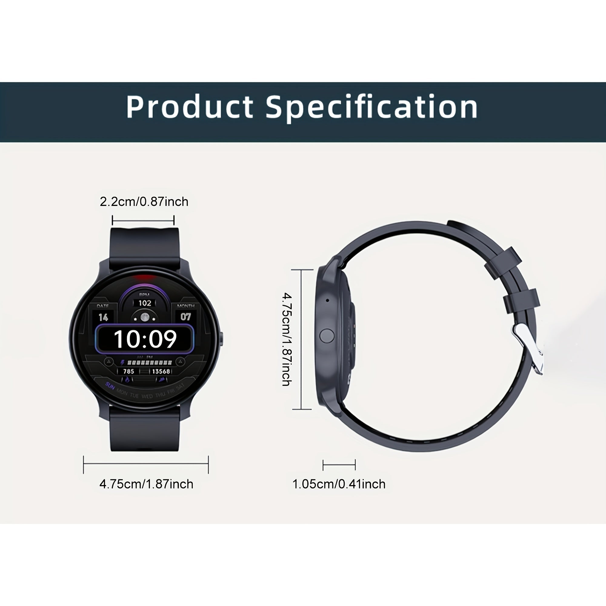 2024 Touch Screen Smartwatch with Calls Texts 100+ Exercise Modes Pedometer