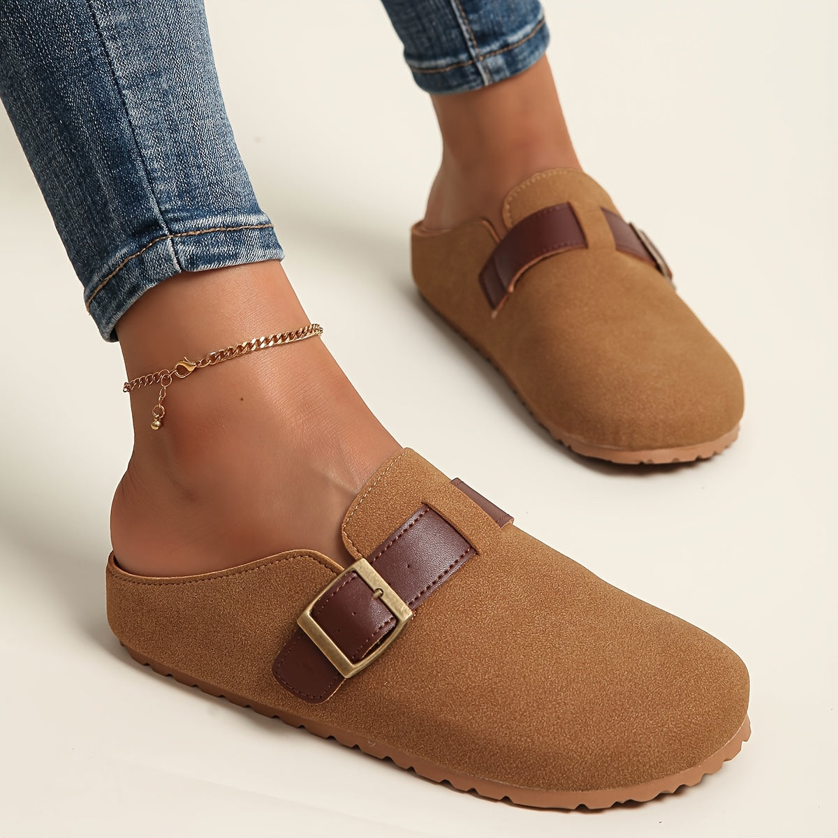 Women's Plus Size Mules Soft Sole Slip-On Casual Work Shoes