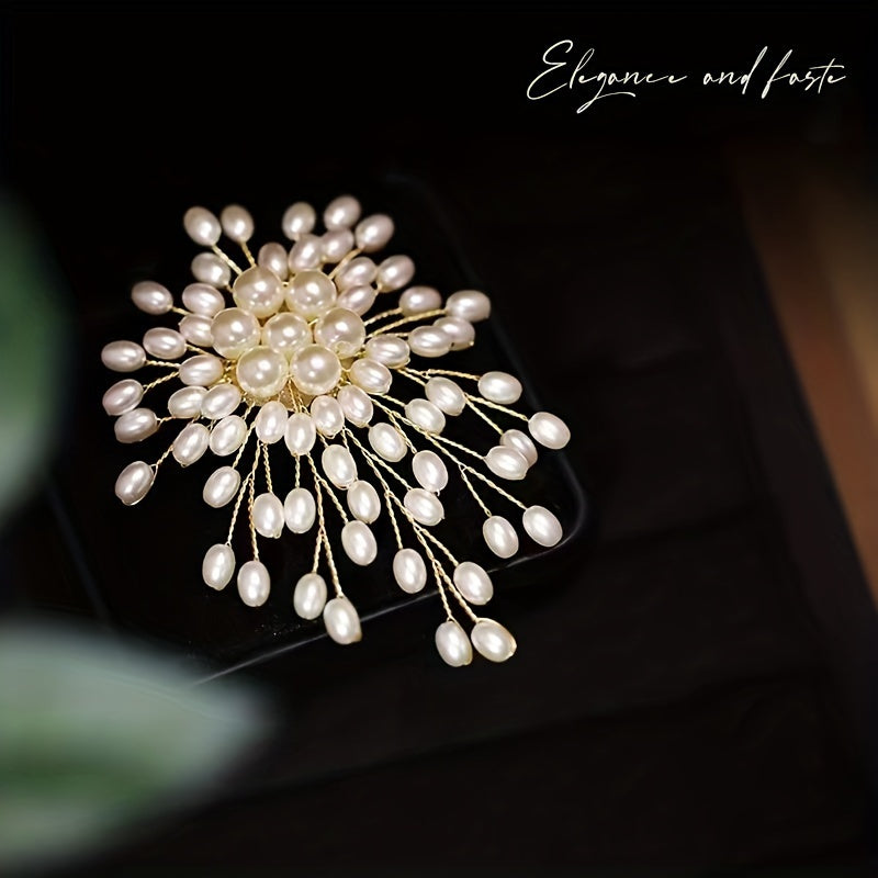 Floral Resin Brooch Pin for Women Elegant Jewelry Gift Box Included