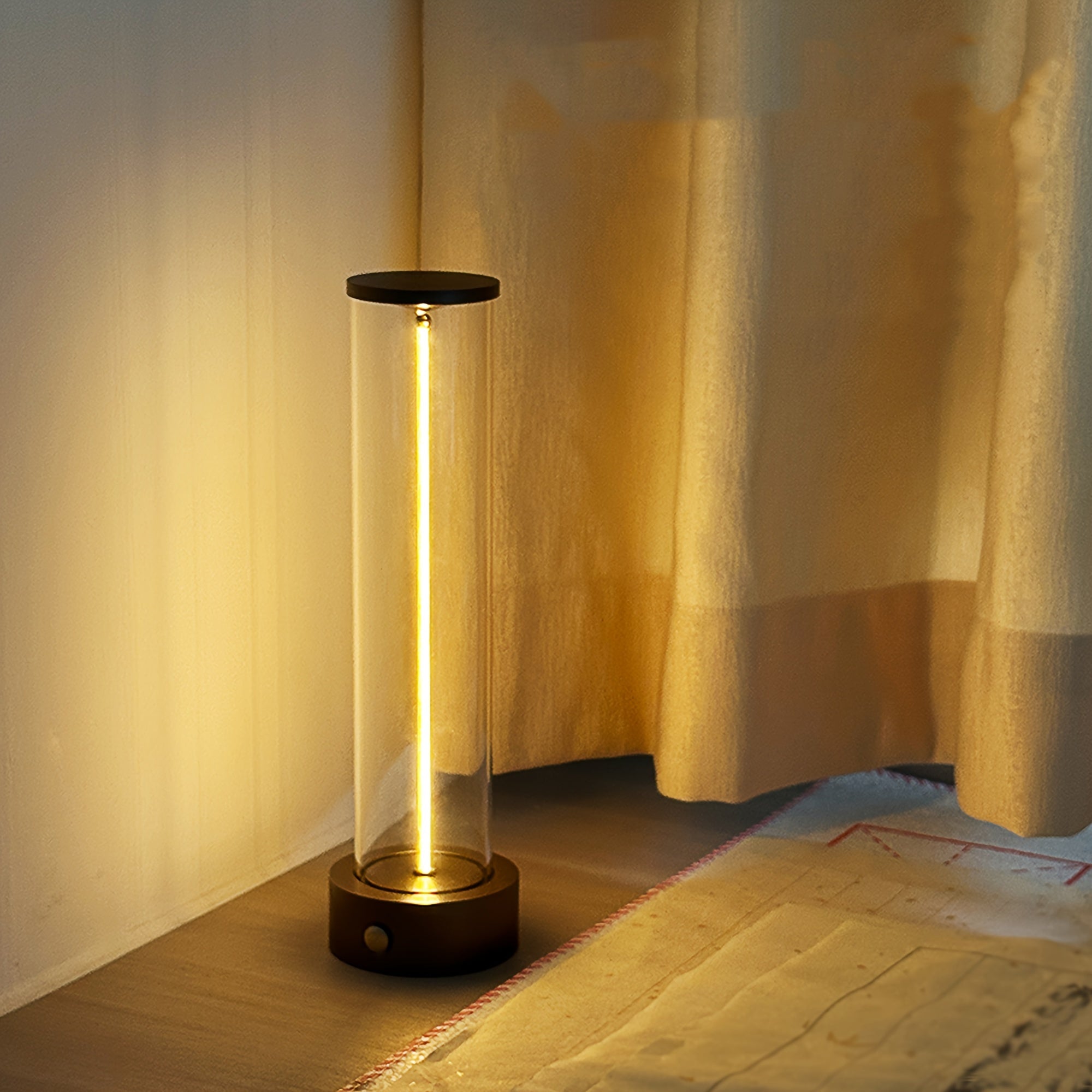 Rechargeable Touch-Control Bedside Lamp with Dimmable Levels and USB Power