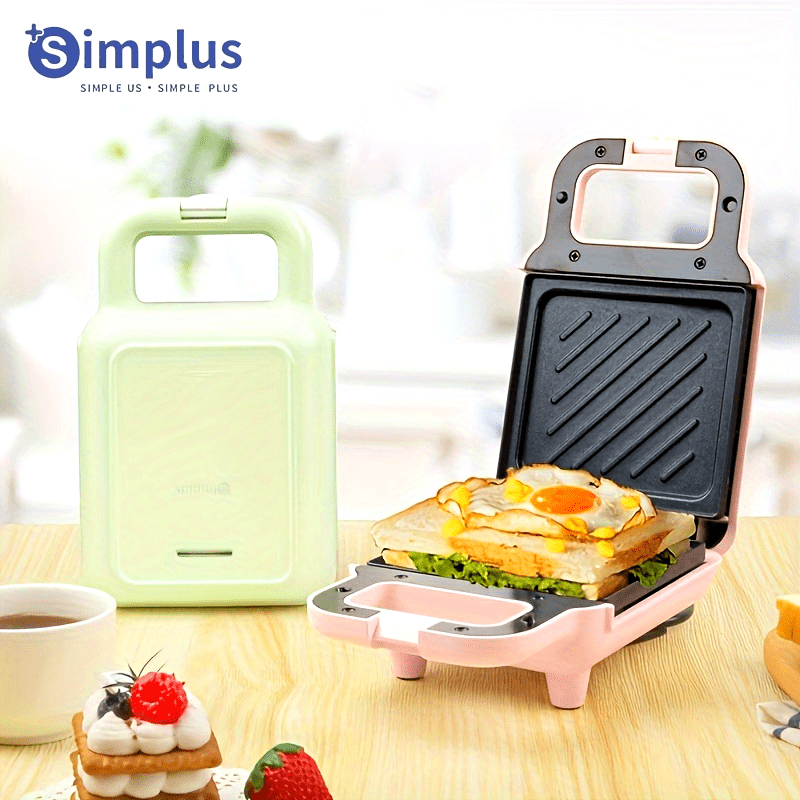 Simplus 650W Dual-Sided Sandwich Maker tezda qiziydi, yopishmaydigan qoplama bilan jihozlangan va tozalash oson. U faqat 3 daqiqada nonushta, vafli va sendvichlar tayyorlay oladi.