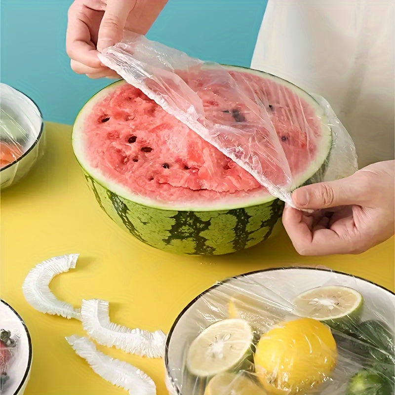 300pcs Stretchable Transparent Food Wrap Cling Film for Freshness and Odor Control