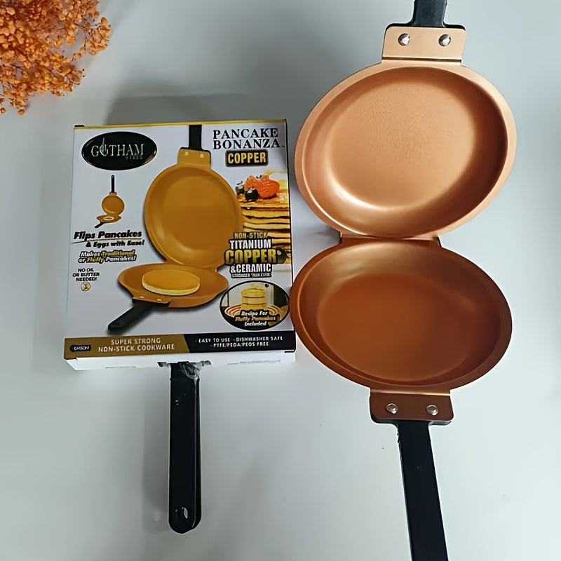 Meksika yig'ilish dizayni va yopishqoq bo'lmagan qoplamaga ega po'latdan yasalgan ikki tomonlama tekis tagli panjara, silikon spatula bilan. Batareyalar talab qilinmaydi. Kundalik pishirish va ertalabki ovqat uchun mos, past va