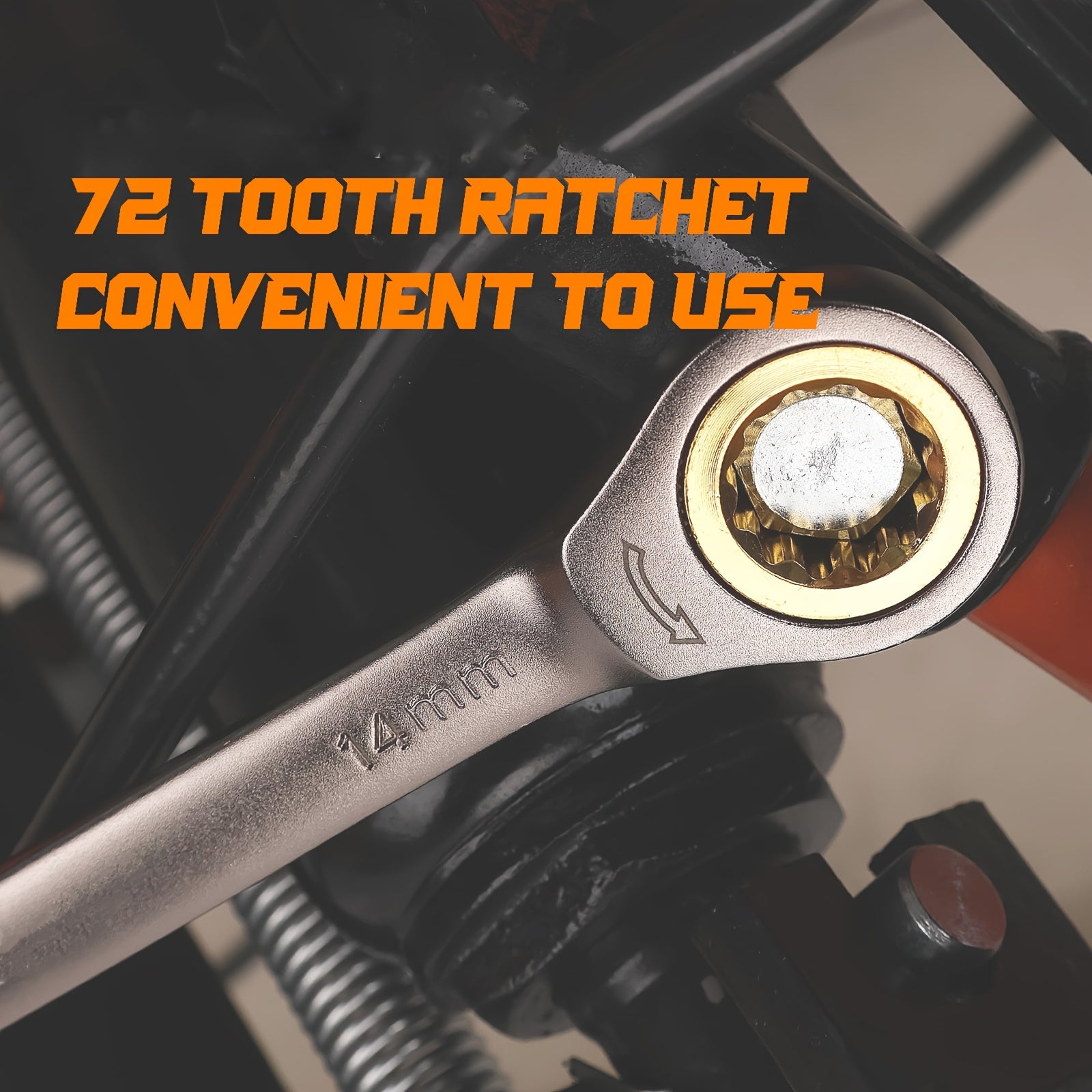 12-Piece Metric Ratcheting Combination Wrench Set 8mm-19mm Chrome Vanadium Steel