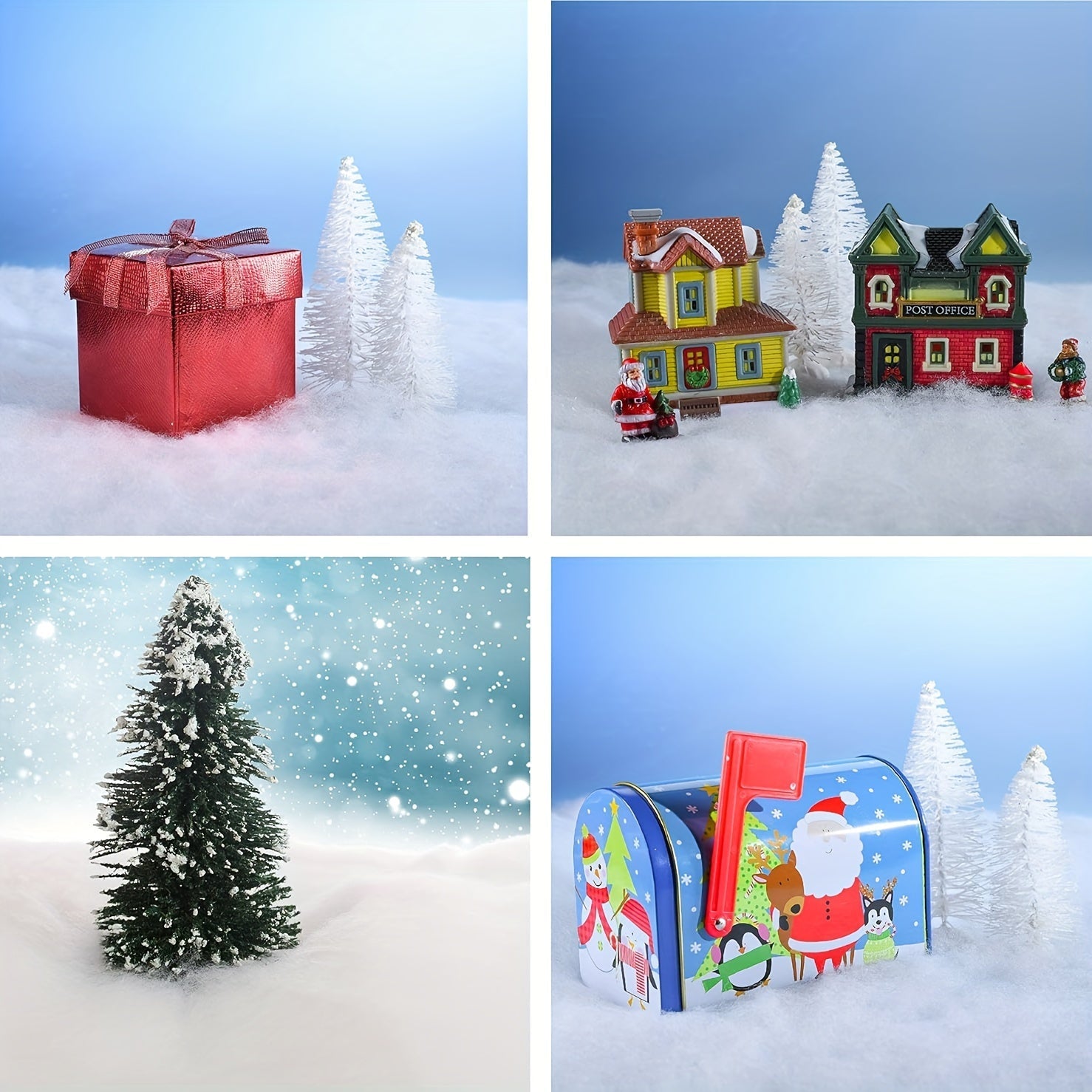 "Рождественский снежный плед-рулон (1/3 кусок, 33*120 см) для праздничного декора - идеально подходит для деревенских композиций, под рождественские елки - толстое, мягкое белое пушистое искусственное снежное покрытие для зимнего и праздничного декора"