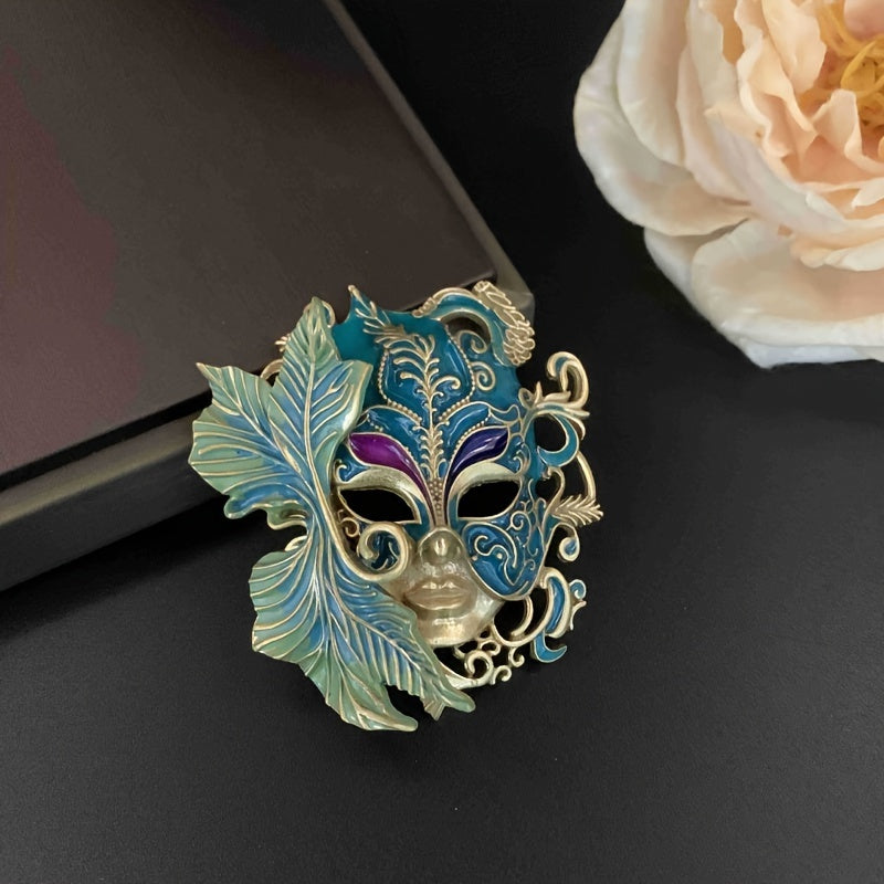 Ayollar uchun zamonaviy vintage emal niqob brosh pin - kechki tadbirlar va maxsus holatlar uchun ideal