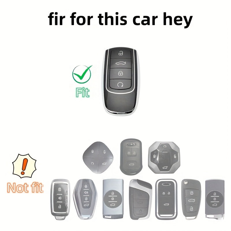 Luxury TPU Car Key Fob Cover Black Full Protection Remote Case