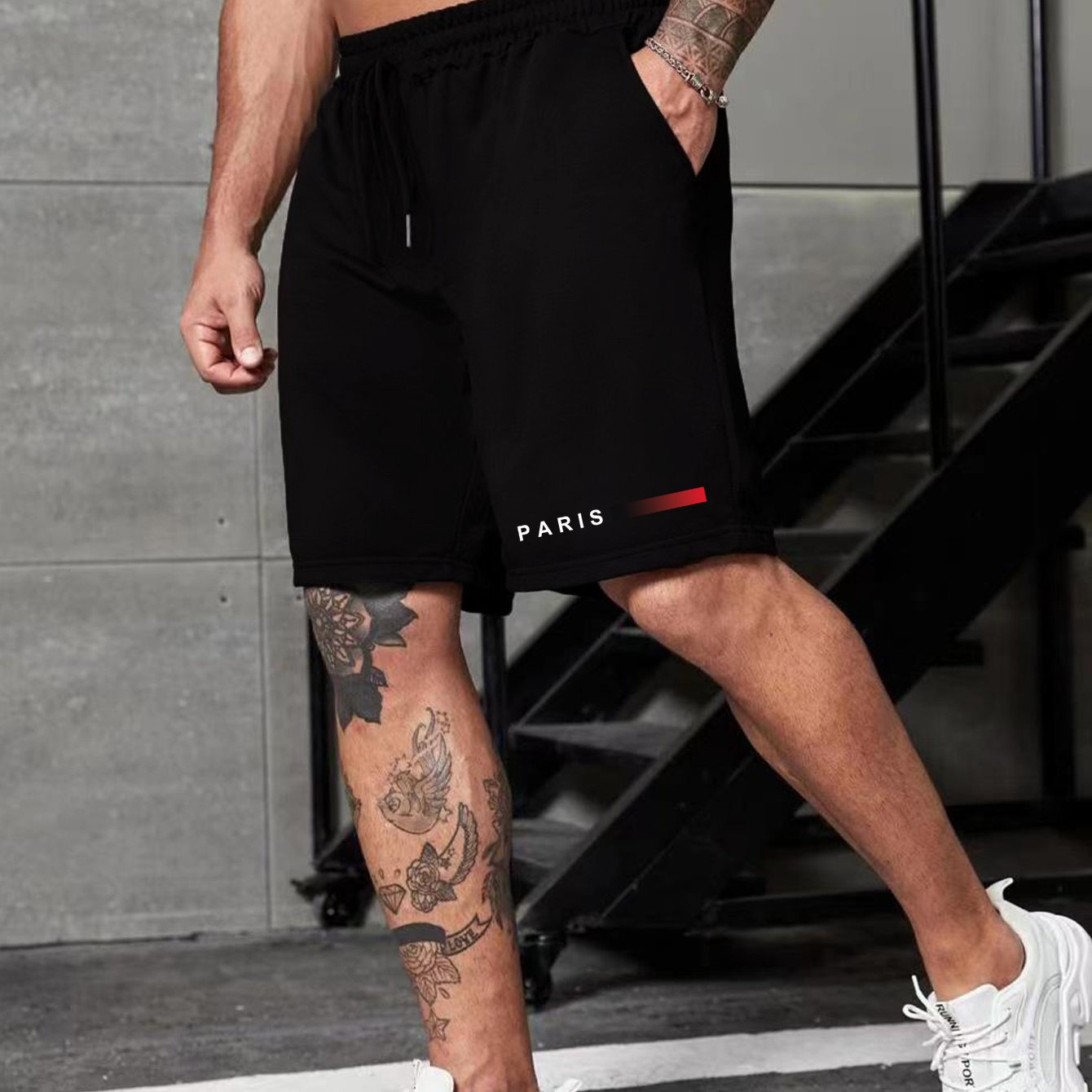 Мужские шорты большого размера с дышащей тесьмой и карманами для активного отдыха