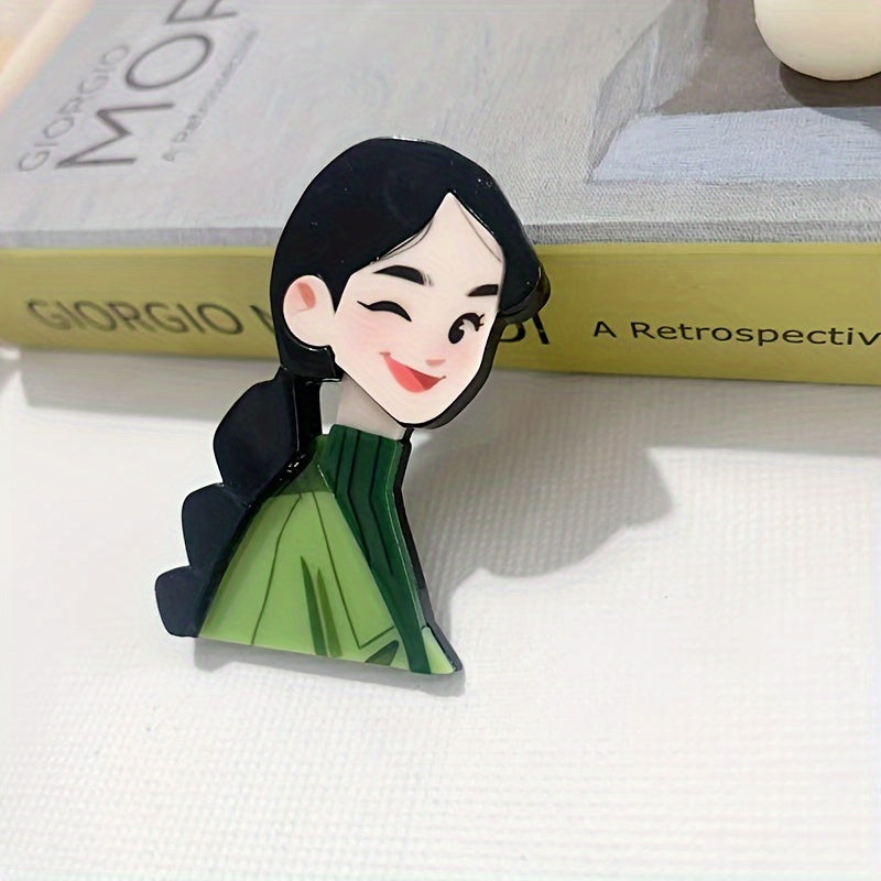 Acrylic Brooch Pin Twisted Braid Design for Fashion Anime Cosplay Accessories