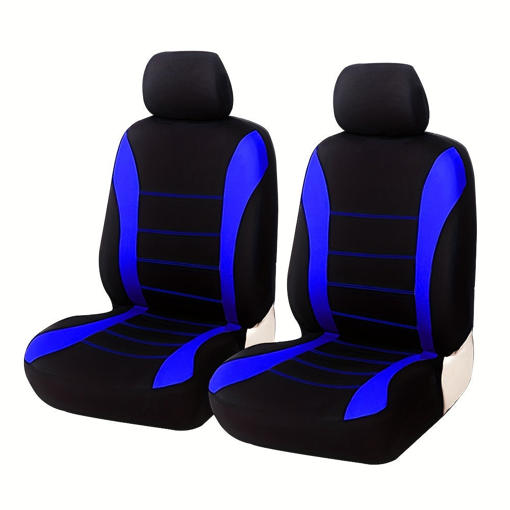 Universal Car Seat Covers Polyester Front Pair Gray Black Tan Blue Red Auto Seat Protectors