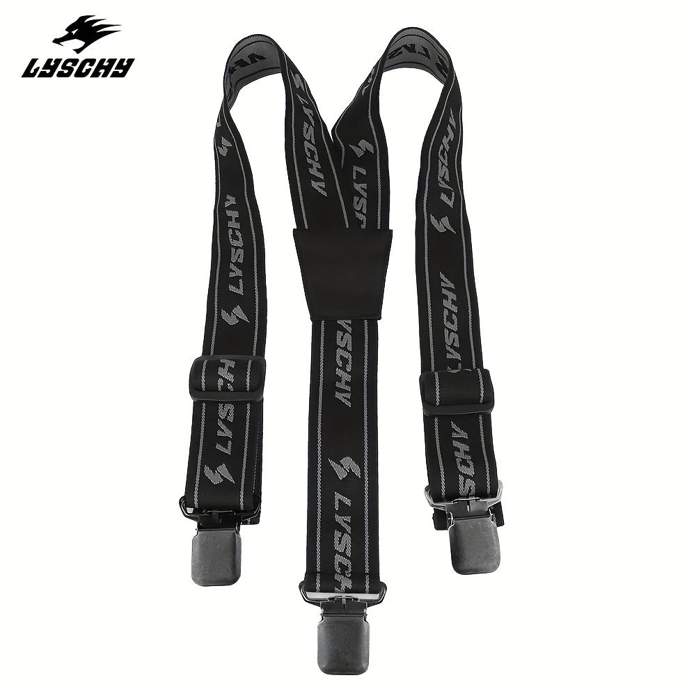 Uniseks og'ir yuk motosikl ishtirokchilari uchun suspender shimlar, sozlanadigan elastik Y-tipi orqa