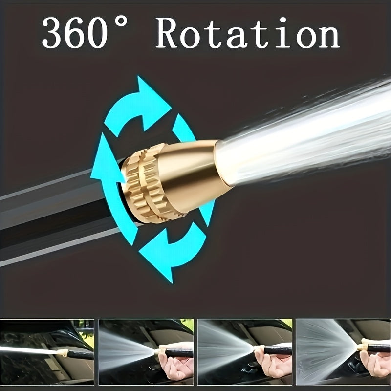 Pistola de agua para lavado a alta presión para motocicletas y coches, duradera, de plástico, con rociador ajustable