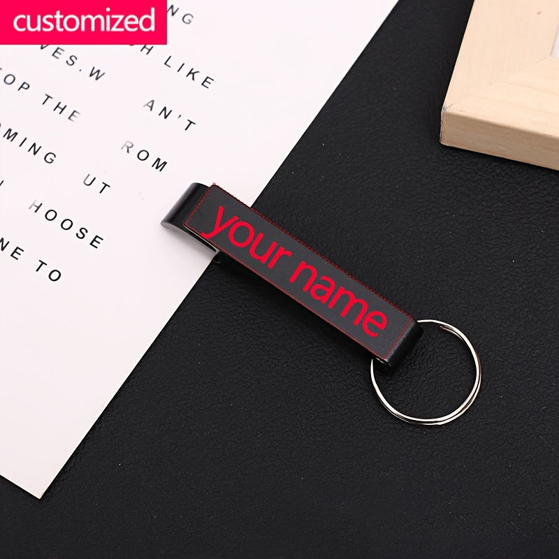 Personalized Beer Bottle Opener Keychain Alloy Logo Gift for Beer Lovers