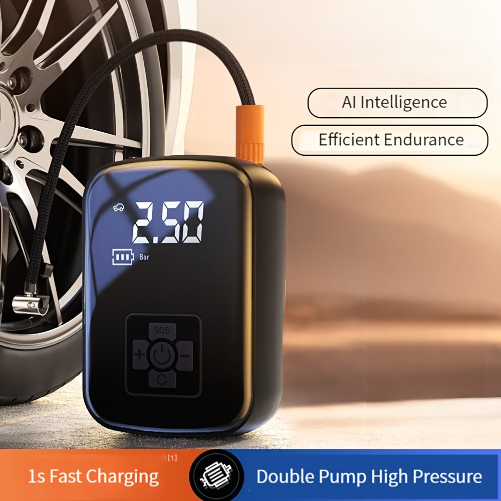 Portable Cordless Tire Inflator Air Compressor Pump Digital Display Rechargeable