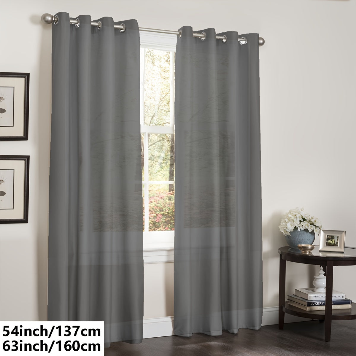 Imitation Silk Rope Curtain for Bedroom and Living Room Single Panel
