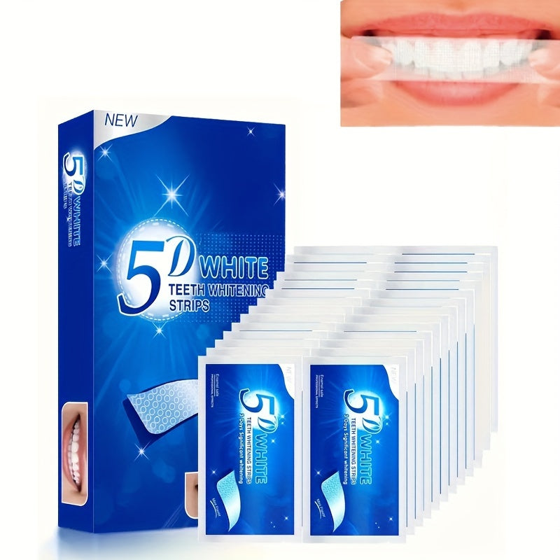 Teeth Whitening Strips 7/14 Pack 5D Oral Care Travel Safe Whitening