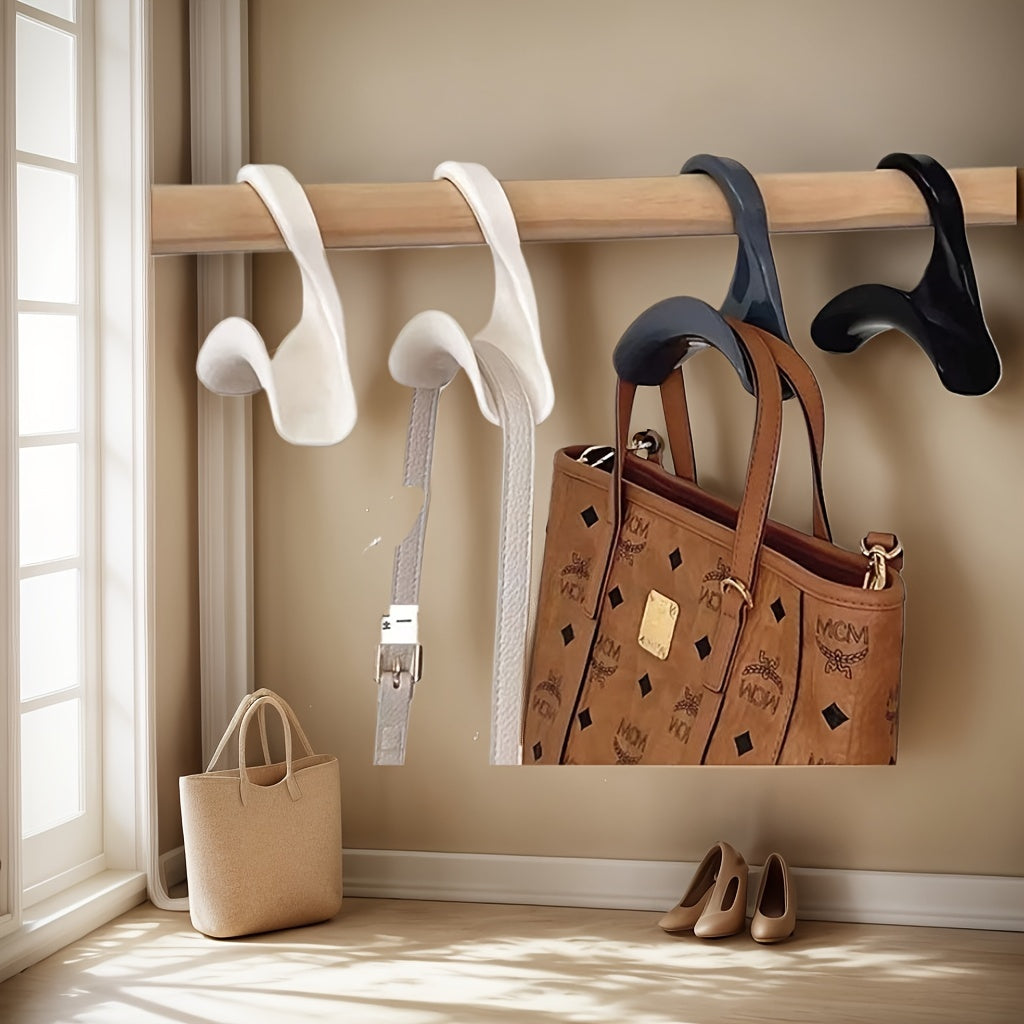 Pack of 10 Heavy-Duty Purse Hooks Non-Slip Handbag Hangers for Closet and Travel