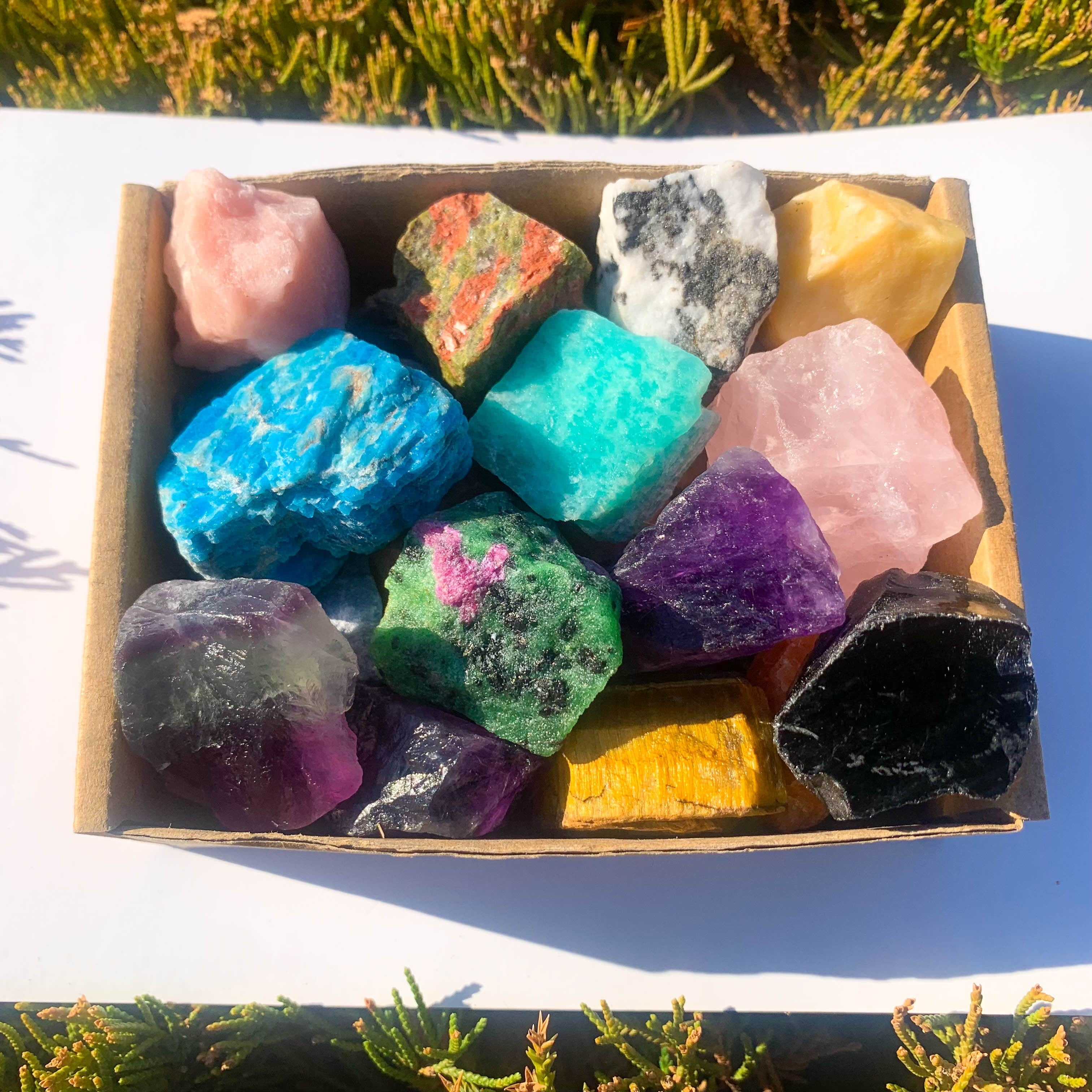 Natural Crystal Mixed Large Particle Raw Stones for Healing Reiki Chakra DIY Projects 226.8g 453.59g