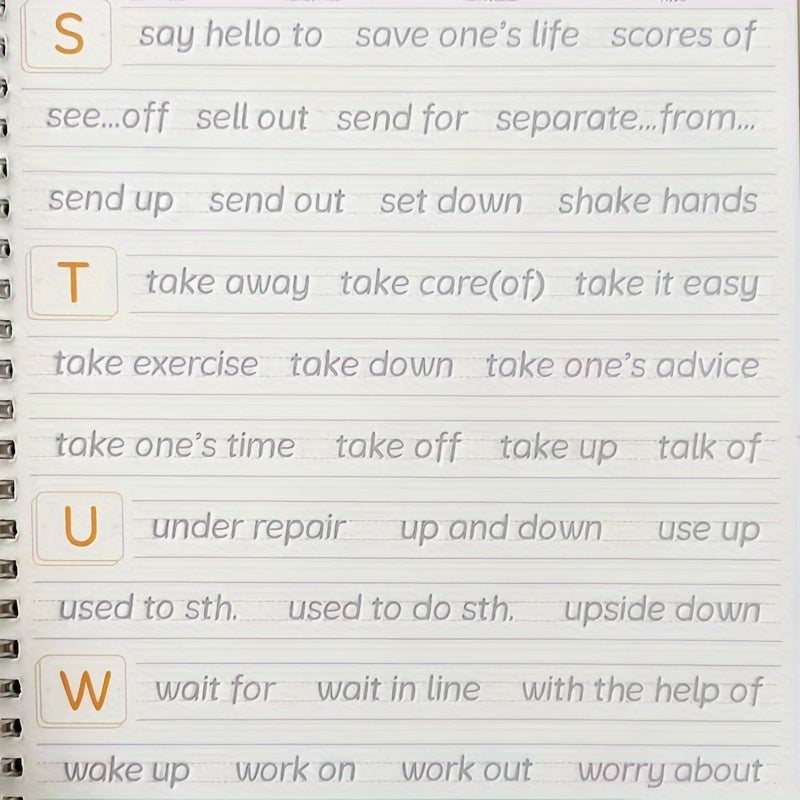 English Handwriting Practice Set with Reusable Calligraphy Alphabet Book and Writing Tools