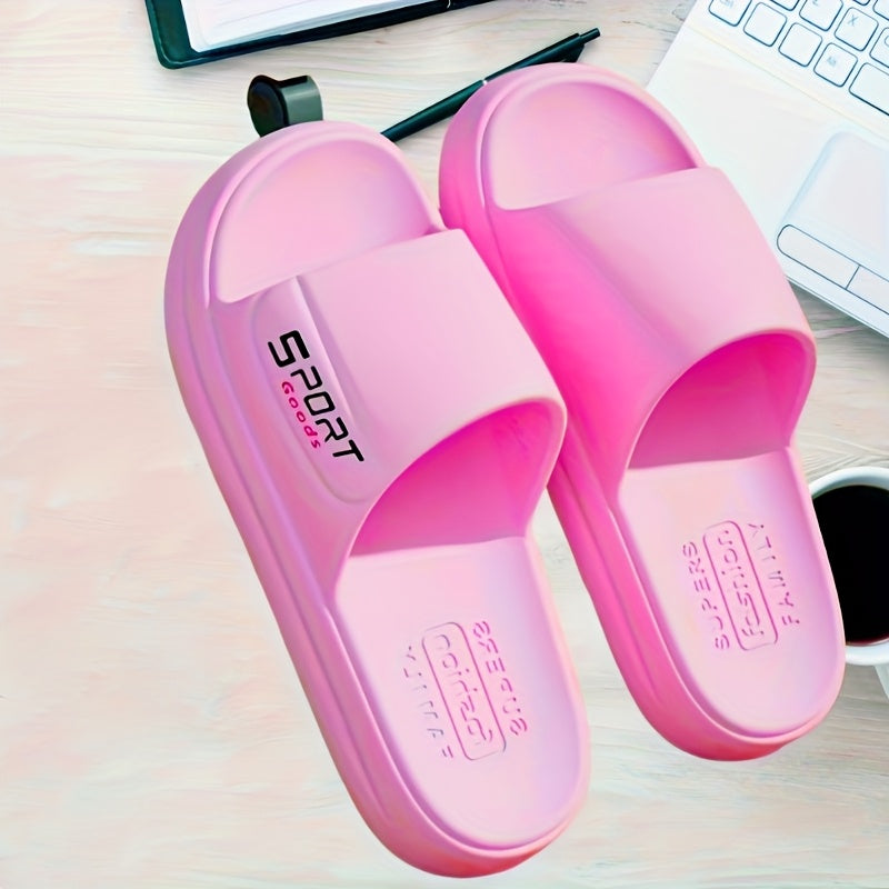 Unisex EVA Slides with Non-Slip Thick Sole and "SPORT" Print for Home Beach Outdoor